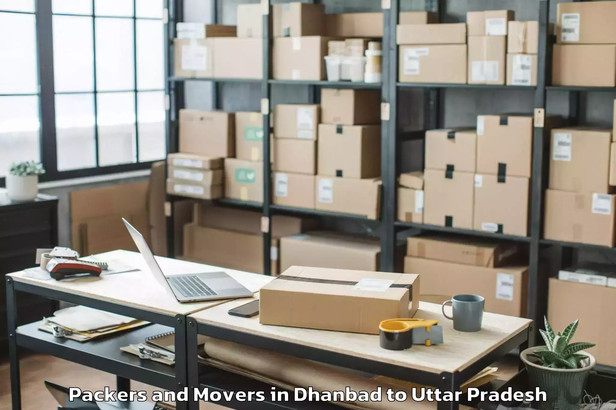 Book Dhanbad to Nichlaul Packers And Movers